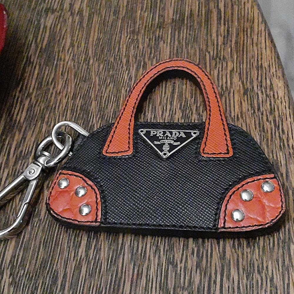 AUTHENTIC  PRADA  PURSE HANDBAG KEY FOB BAG CHARM